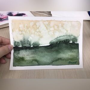 Original Abstract Landscape Watercolor
